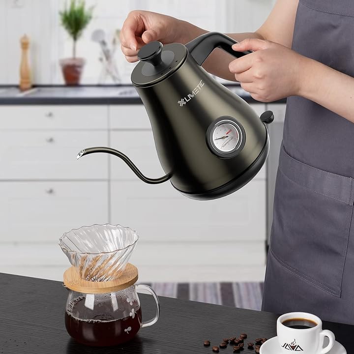 Linmetic Electric Kettle, 1L 800W Heater Kettles with LED Light