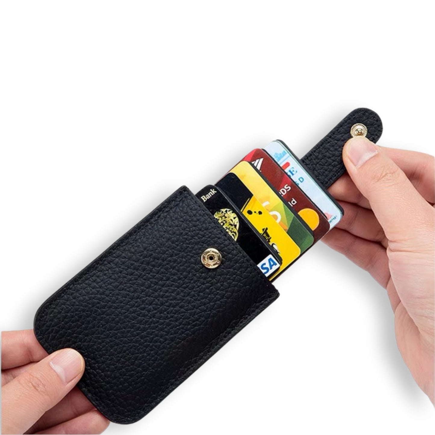 Multifunctional Card Holder, 4 Colors( Black/Dark Brown/Elephant Grey/ Light Pink)