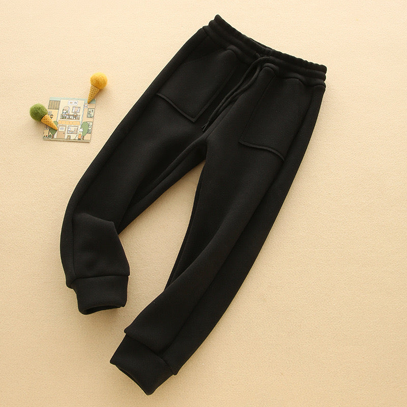 Children 7-Grade Wind Block Inner Sueded Knit Pants