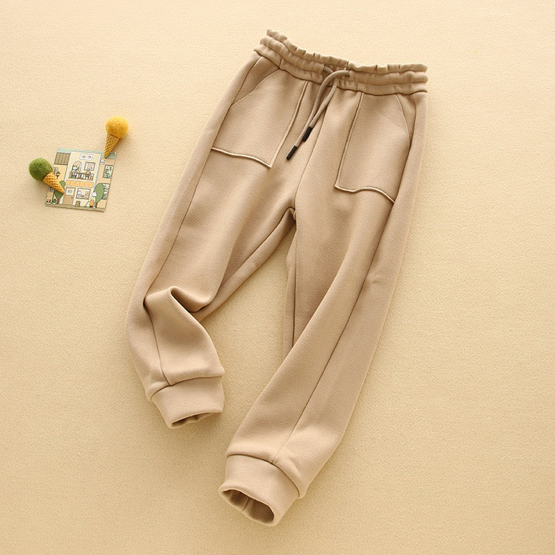 Children 7-Grade Wind Block Inner Sueded Knit Pants