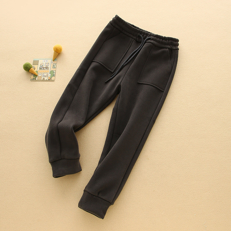 Children 7-Grade Wind Block Inner Sueded Knit Pants