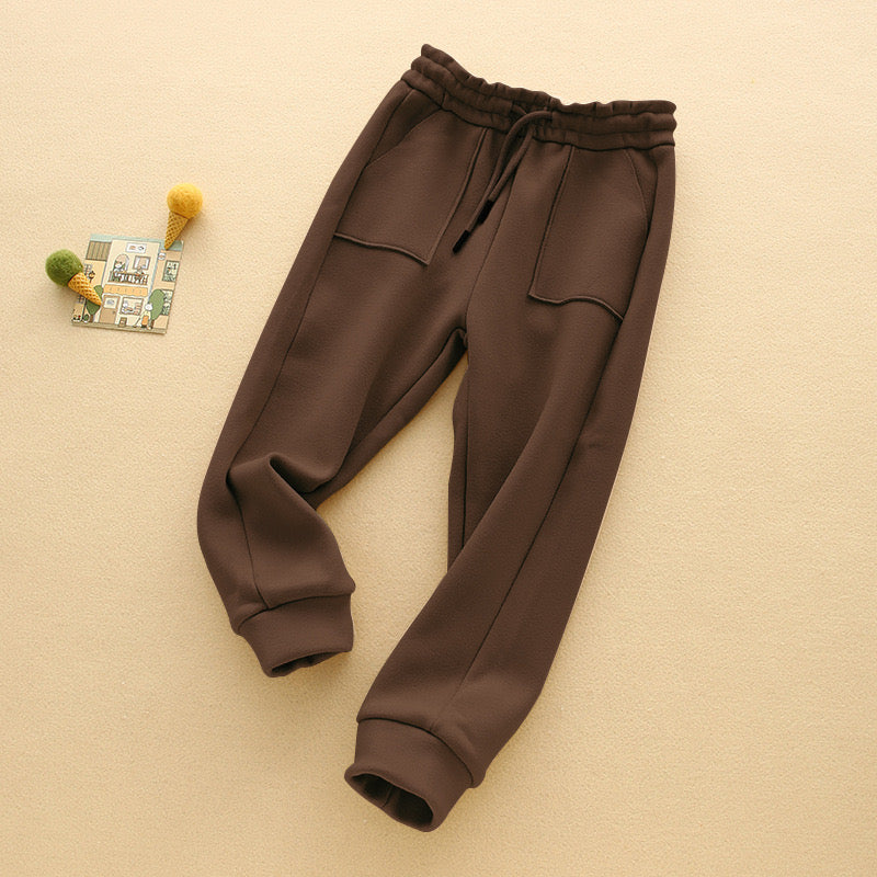 Children 7-Grade Wind Block Inner Sueded Knit Pants