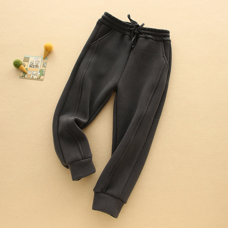 Children 7-Grade Wind Block Inner Sueded Knit Pants