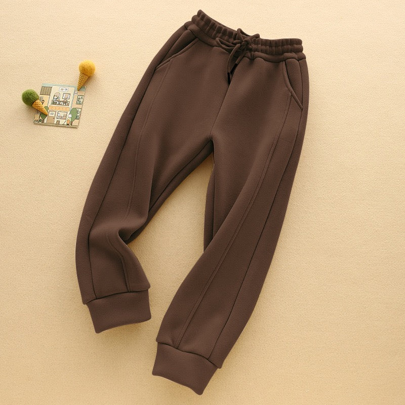 Children 7-Grade Wind Block Inner Sueded Knit Pants