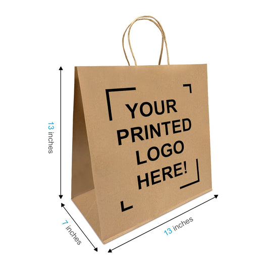 Star, 13x7x13 inches, Kraft Paper Bags, with Twisted Handle, Full Color Custom Print